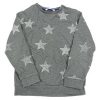 Sivá melírovaná mikina s hviezdičkami M&S