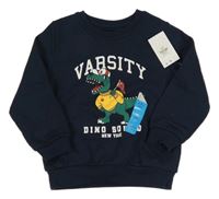 Nové - Tmavomodrá mikina s dinosaurem Primark