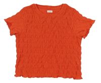 Červená vzorovaná crop halenka Next