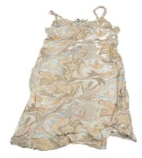 Nové - Oranžovo-hnedo-modré vzorované šaty Abercrombie&Fitch