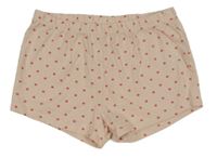Broskvové bavlnené kraťasy s bodkami Cool Club