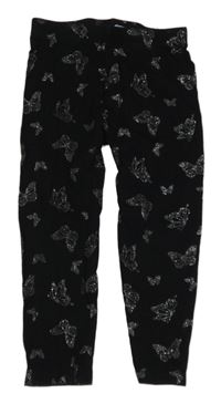 Čierne legíny s motýlikmi