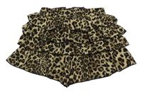 Béžovo-hnedé vzorované vrstvené kraťasy Shein