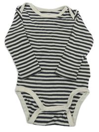 Bílo-tmavošedé pruhované body H&M