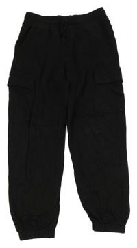 Černé cargo cuff tepláky H&M