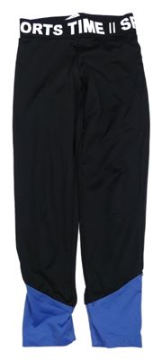 Černo-modré sportovní legíny Active Touch