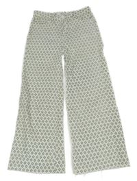 Bielo-petrolejové vzorované culottes rifle Springfield
