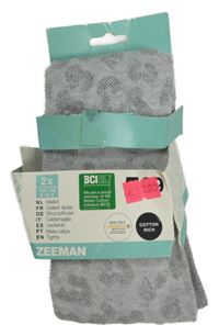 Nové - Šedé vzorované punčocháče Zeeman