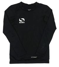 Čierne funkčné športové thermo tričko s logom Sondico