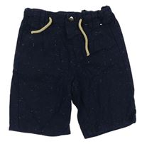 Tmavomodré melírované chino kraťasy PRIMARK