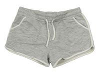 Sivo-biele melírované teplákové kraťasy PRIMARK