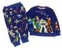 Tmavomodré plyšové pyžama s Toy Story Disney