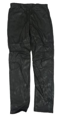 Čierne koženkové nohavice H&M