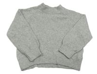 Sivý melírovaný svetrový rolák ZARA