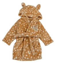 Světlehnědý plyšový župan s Bambim a kapucí s oušky George