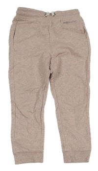 Světlerůžovo-šedé melírované tepláky s logem OKaïdi