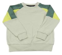 Smetanovo-limetkovo-khaki mikina Next