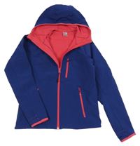 Tmavomodrá softhellová bunda s kapucí Quechua