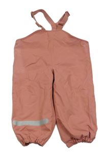 Starorůžové šusťákové nepromokavé laclové podšité kalhoty TCM