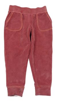 Jahodové plyšové nohavice F&F