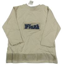 Nové - béžová mikina s nápisom alive