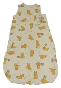 Nové - světlebéžový melírovaný zateplený spací pytel s Pú PRIMARK