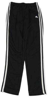 Černo-bílé funkční sportovní tepláky Adidas