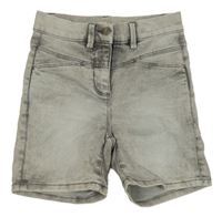 Světlešedé plísňové slim teplákové riflové kraťasy S. Oliver