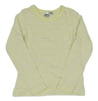 Světležluto-biele pruhované tričko alive