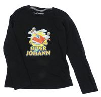 Čierne tričko s lietadlom  PREMIUM KIDS