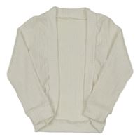 Bílé žebrované úpletové bolérko/cardigan