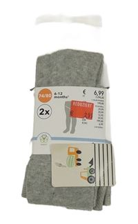 Nové - 2x - Punčocháče - bílé so stavebními stroji, šedo/černé pruhované