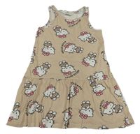 Pudrové bavněné šaty s Hello Kitty H&M