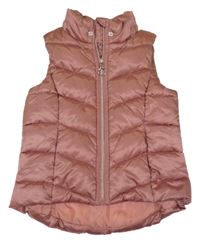 Staroružová prešívaná šušťáková zateplená vesta H&M