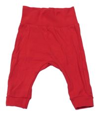 Červené vianočné turecké tepláky s nápismi H&M