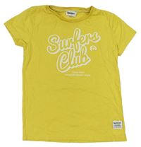 Žlté tričko s nápismi