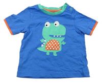 Modré tričko s dinosaurom Mothercare