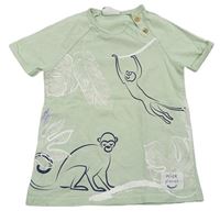 Svetlozelené tričko s opicami Pep&Co