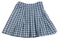 Modro-čierna kockovaná sukňa H&M