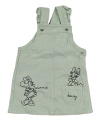 Světlezelené riflové laclové šaty s Minnie a Daisy Disney