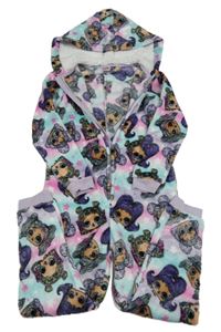 Světlemodro-růžovo-lila chlpatá kombinéza s L.O.L. Surprise a kapucňou George