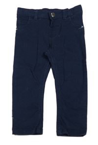 Tmavomodré plátenné nohavice Zeeman
