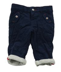 Tmavomodré podšité kalhoty Obaibi