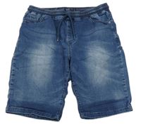 Modré teplákové rifľové kraťasy Next