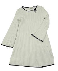 Biele rebrované svetrové šaty H&M