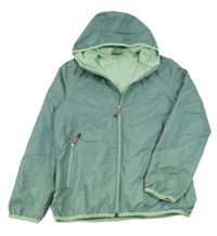 Zeleno-pruhovaná šusťáková jarní funkční bunda s kapucí Killtec