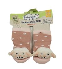 Nové - Starorůžové ponožky se srdíčky a ovcemi