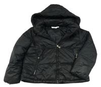 Černá šusťáková zimní bunda s kapucí E-Vie