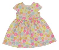 Bielo-farebné kvetované šaty Nutmeg