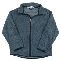 Modro-tmavosivá melírovaná fleecová prepínaci mikina H&M